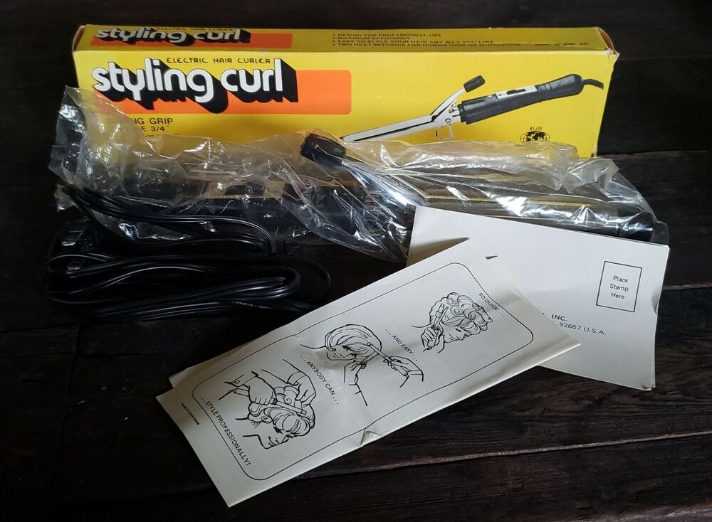 Vintage Electric Hair Curler. Styling Curl. New in Box. NOS. by Major Int. Inc.